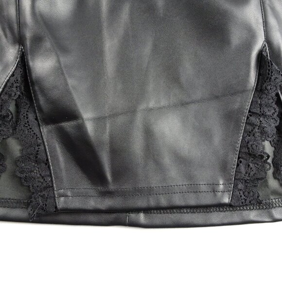 MangoPop Faux Leather Skirt Size XS - Picture 2 of 7